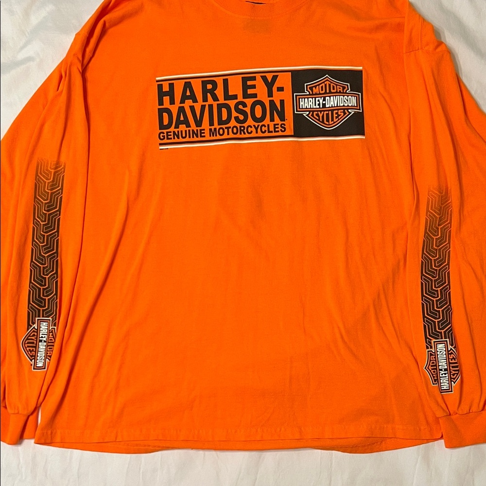 Harley-Davidson Bold Orange Long Sleeve Tee